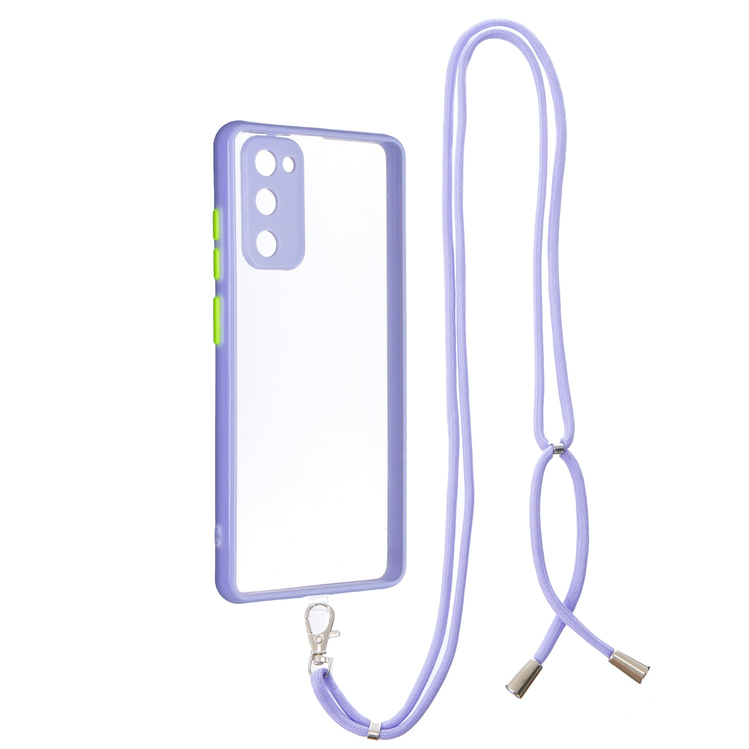 Transparent TPU + Acrylic Back Phone Cover Shell with Lanyard for Samsung Galaxy S20 FE 2022/S20 FE 4G/S20 FE 5G/S20 Lite - Purple Transparent TPU + Acrylic Back Phone Cover Shell with Lanyard for Samsung Galaxy S20 FE 2022/S20 FE 4G/S20 FE 5G/S20 Lite - Purple